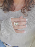 Sterling Silver Concave Chunky Ring - view 2