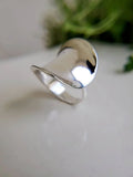Sterling Silver Concave Chunky Ring