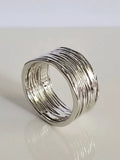 Sterling Silver 925 Chunky Wide Band Ring - view 9