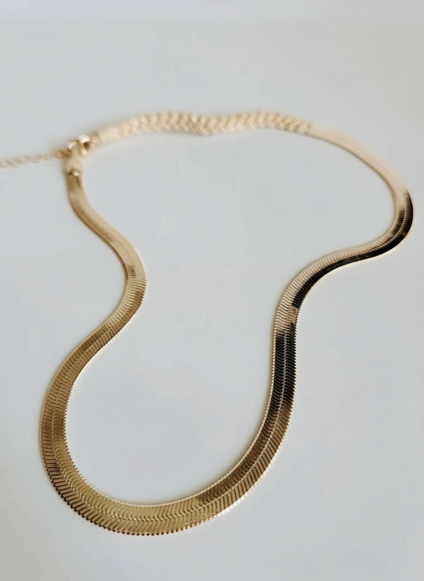 18K Gold Filled Herringbone Chain - view 4