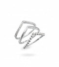 Sterling Silver Chevron Set Ring