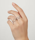 Sterling Silver Chevron Set Ring - view 5