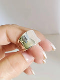 Sterling Silver Bold Concave Solid 925 Ring - view 9