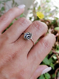 Flower Sterling Silver Statement Ring - view 7