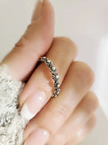 Sterling Silver Bali Flower Ring Band - view 3