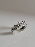 Sterling Silver Toe Midi Crown Ring - view 3