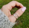 Sterling Silver Spiral Adjustable Ring - view 2