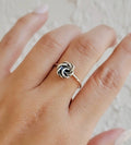 Flower Sterling Silver Statement Ring - view 5