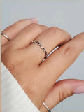 Dainty Minimalist Swirl Sterling Silver Ring - view 2