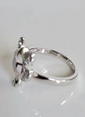 Sterling Silver White Opal Sea Turtle Ring - view 3