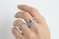 Sterling Silver Marquise White Opal Ring - view 4