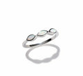 Sterling Silver Marquise White Opal Ring
