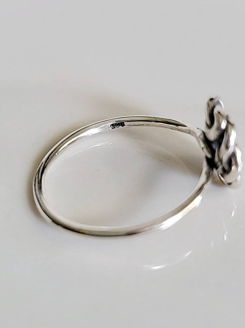 Flower Sterling Silver Statement Ring - view 4