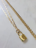 Gold Padlock Pendant - view 5