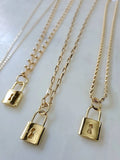 Gold Padlock Pendant - view 8