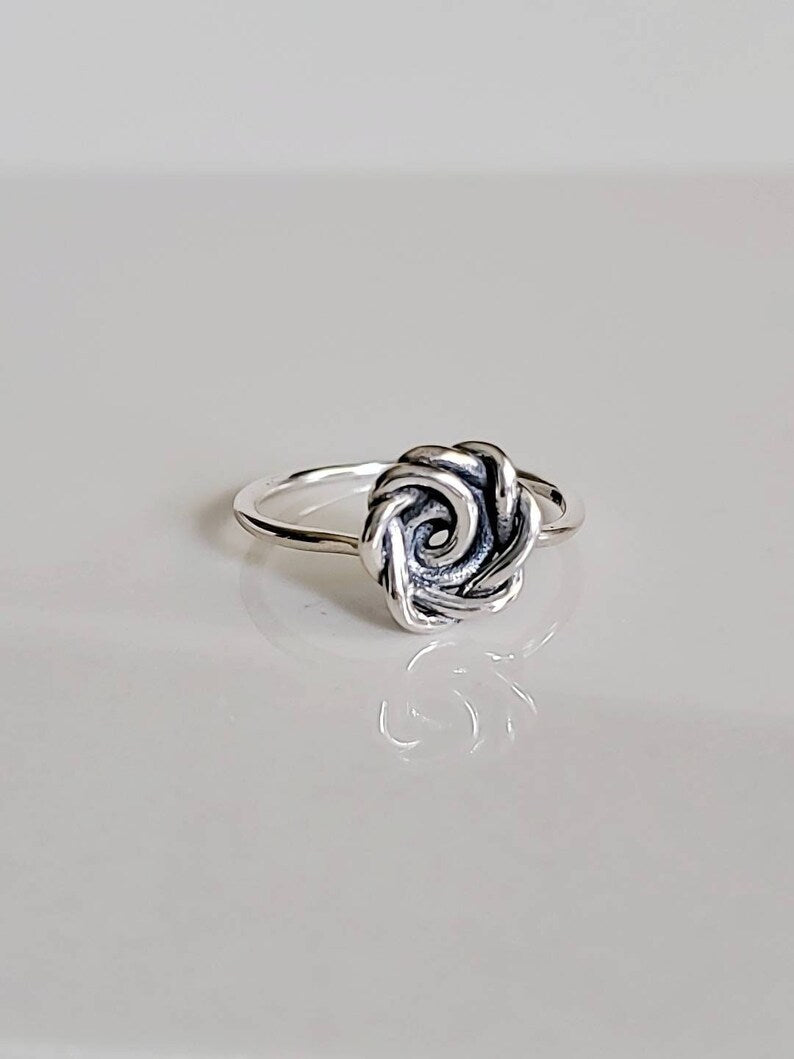 Flower Sterling Silver Statement Ring - view 3
