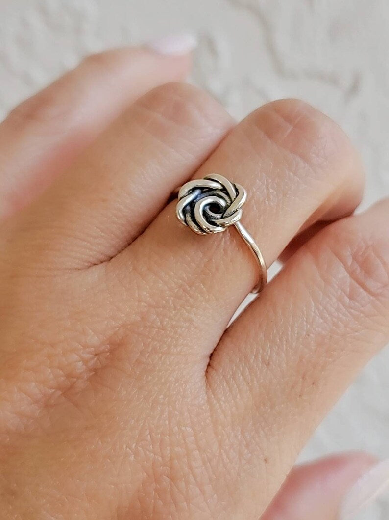 Flower Sterling Silver Statement Ring - view 2