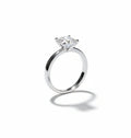 Sterling Silver Princess Cut Engagement Wedding Ring - view 4