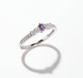 Sterling Silver Princess Cut Amethyst Ring - view 6