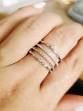 Multi Stack Layered Sterling Silver Ring - view 4
