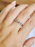 Sterling Silver 925 Celtic Braided Eternity Sapphire Ring - view 2