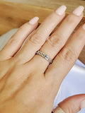 Sterling Silver 925 Celtic Braided Eternity Sapphire Ring - view 4