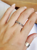 Sterling Silver 925 Celtic Braided Eternity Sapphire Ring - view 9