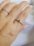 Sterling Silver Black Onyx Promise Ring - view 8