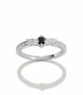 Sterling Silver Black Onyx Promise Ring - view 3