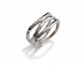 Sterling Silver Hammered Unisex Band Ring - view 3