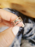 Sterling Silver Hammered Unisex Band Ring - view 8