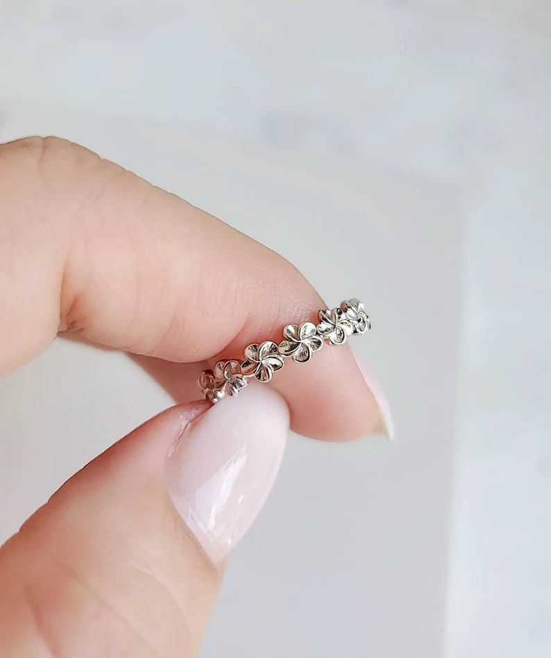 Hawaiian Frangipani Plumeria Sterling Silver Ring - view 7