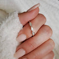 Sterling Silver Marquise Mother of Pearl Ring - view 3