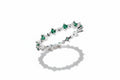Sterling Silver Emerald Eternity Ring