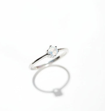 Sterling Silver 925 Solitaire Mother of Pearl Ring