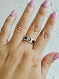 Sterling Silver Moon Star Celestial Ring - view 4