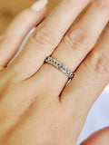 Sterling Silver 925 Celtic Braided Eternity Sapphire Ring - view 6