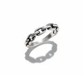 Sterling Silver 925 Minimalist Link Chain Ring - view 2