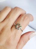 Sun Flower Sterling Silver Ring - view 8