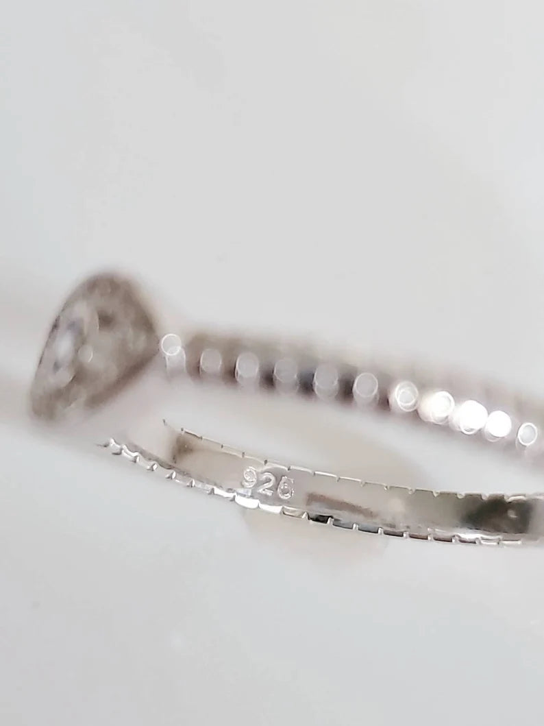 Sterling Silver Aquamarine Evil Eye Protection Ring - view 4