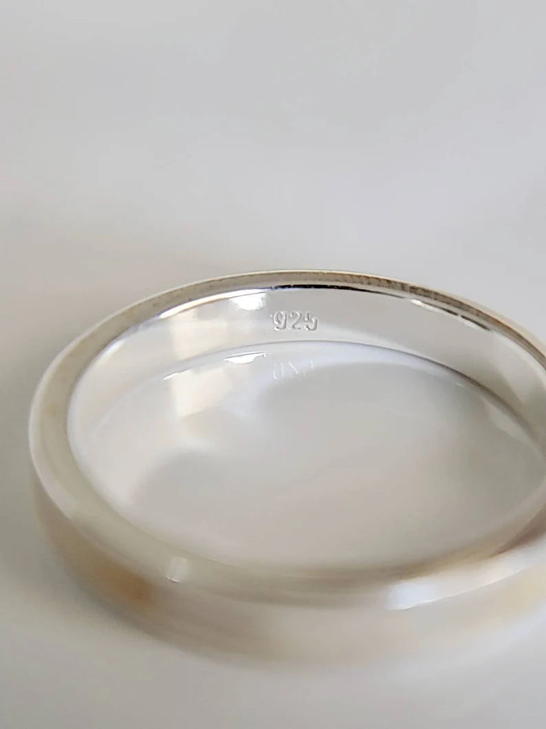 Sterling Silver Mother of Pearl Ring - view 6