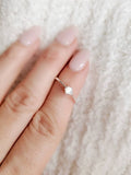 Sterling Silver 925 Solitaire Mother of Pearl Ring - view 6