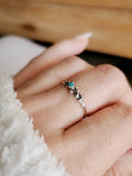 Sterling Silver Dainty Turquoise Ring - view 7