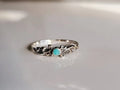 Sterling Silver Dainty Turquoise Ring - view 6