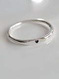 Sterling Silver Dainty Heart Ring - view 3