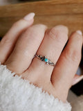Sterling Silver Dainty Turquoise Ring - view 8
