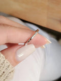 Sterling Silver 925 Elegant Thin Band Cz Ring - view 6