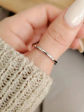 Sterling Silver 925 Elegant Thin Band Cz Ring - view 2