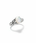 Mother of Pearl Celtic Sterling Silver Ring - view 4
