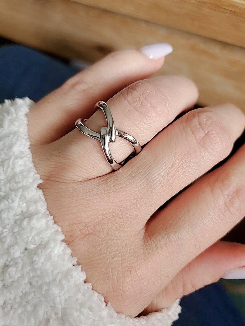 Sterling Silver 925 Statement Knot Ring - view 4